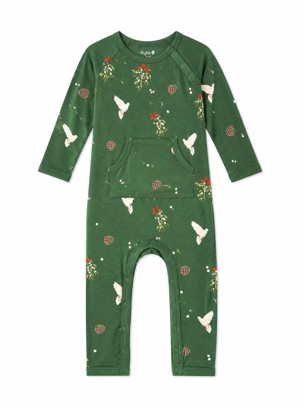 New - Kyte Baby Holiday Bamboo Romper with Pocket